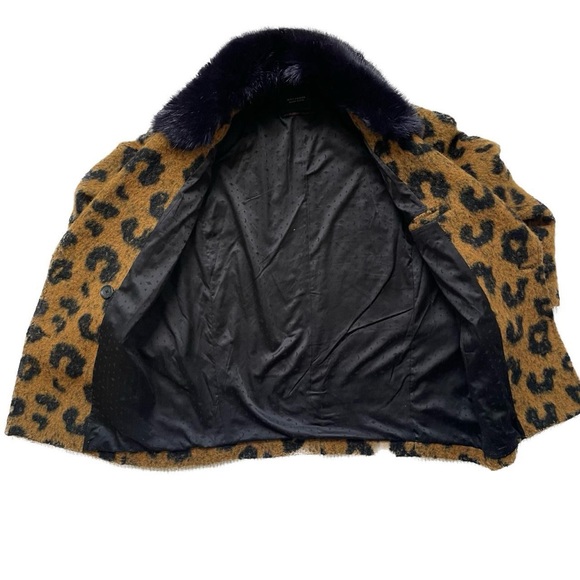 Unisex Scotch and Soda cheetah print pea coat - Picture 6 of 6